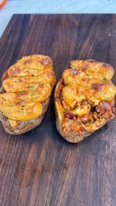 Loaded Chili Stuffed Baked Potatoes with Cheese – The Ultimate Comfort Food