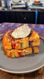 Triple Layer French Toast with Banana, Berry & Chocolate