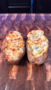 Broccoli Cheddar Twice Baked Potato