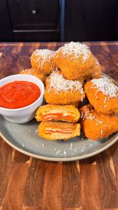 Crispy Fried Pizza Rolls with King’s Hawaiian Sweet Rolls (Easy Deep Fry or Air Fryer Recipe)